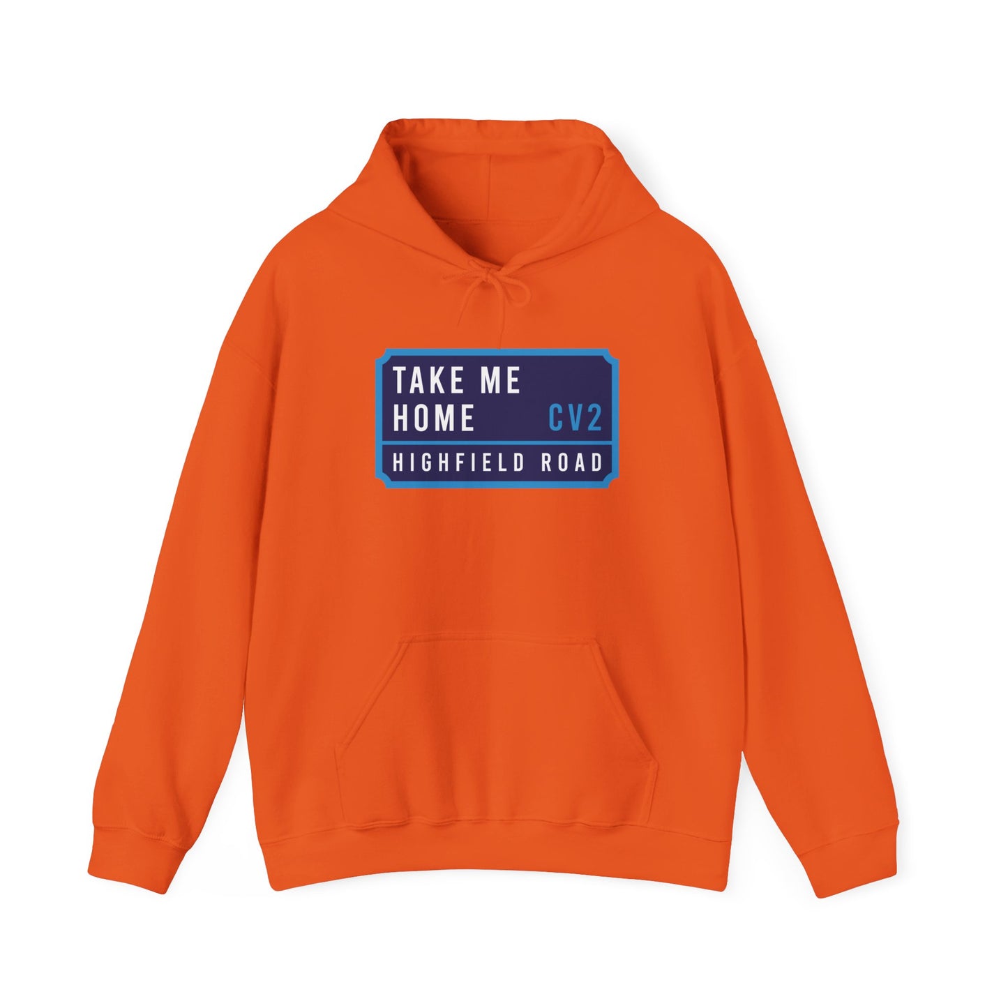 Hooded sweatshirt with navy blue badge (CV2)
