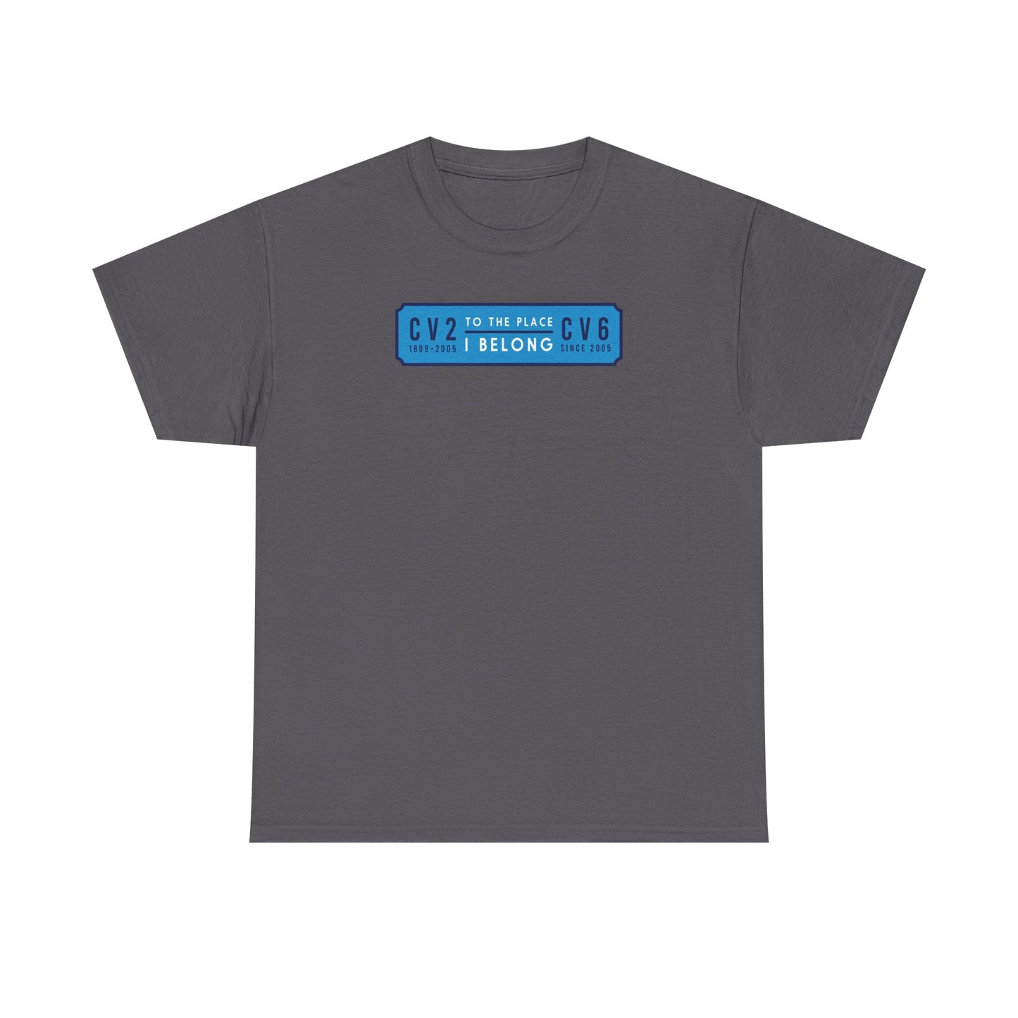 T shirt with sky blue badge (CV2-CV6)