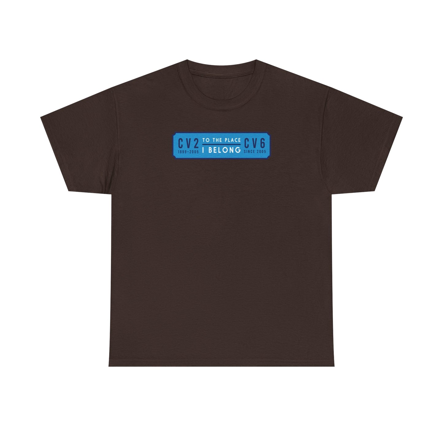 T shirt with sky blue badge (CV2-CV6)
