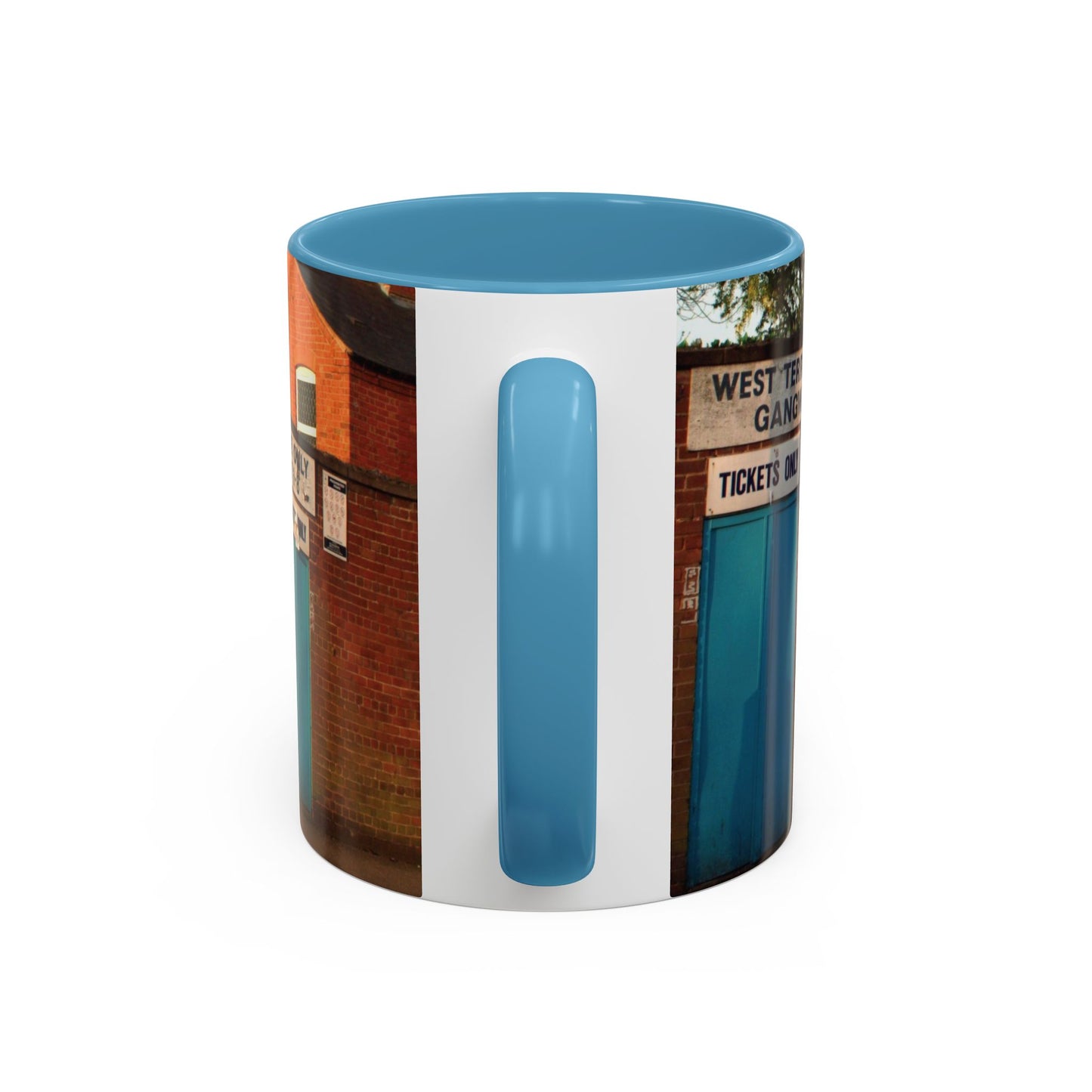 West Terrace mug with white badge (CV2)