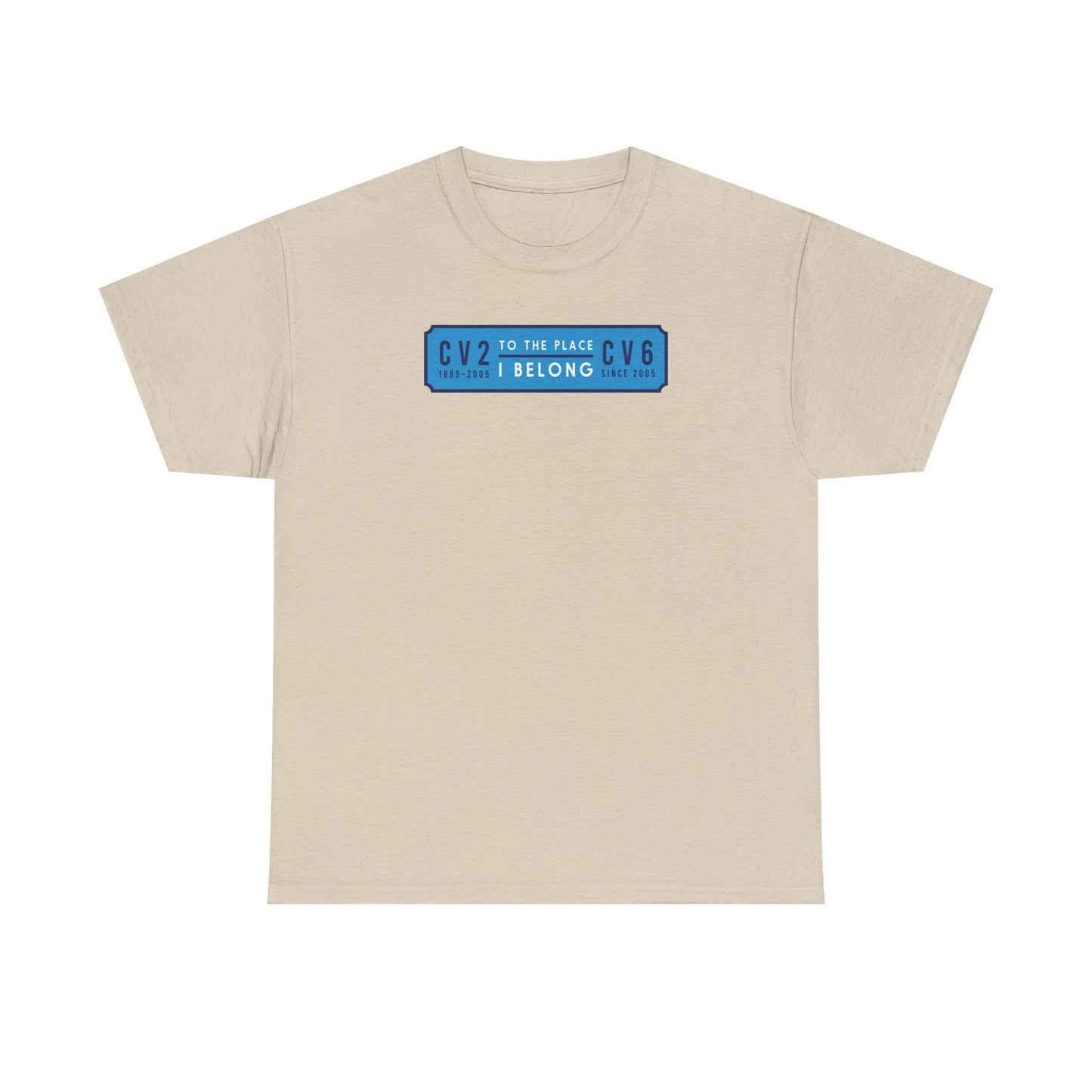T shirt with sky blue badge (CV2-CV6)