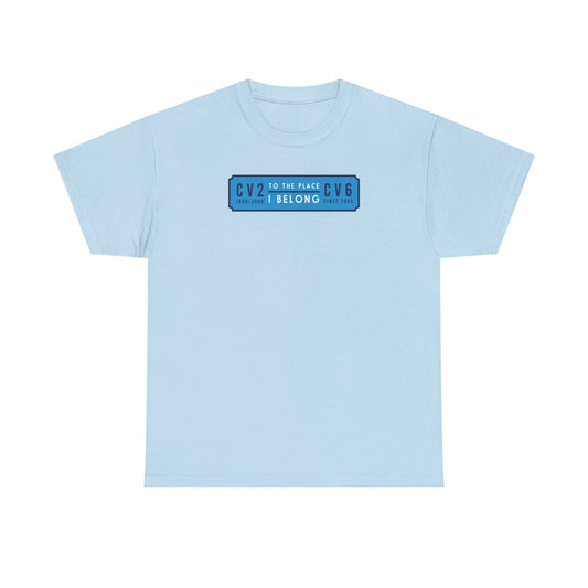 T shirt with sky blue badge (CV2-CV6)
