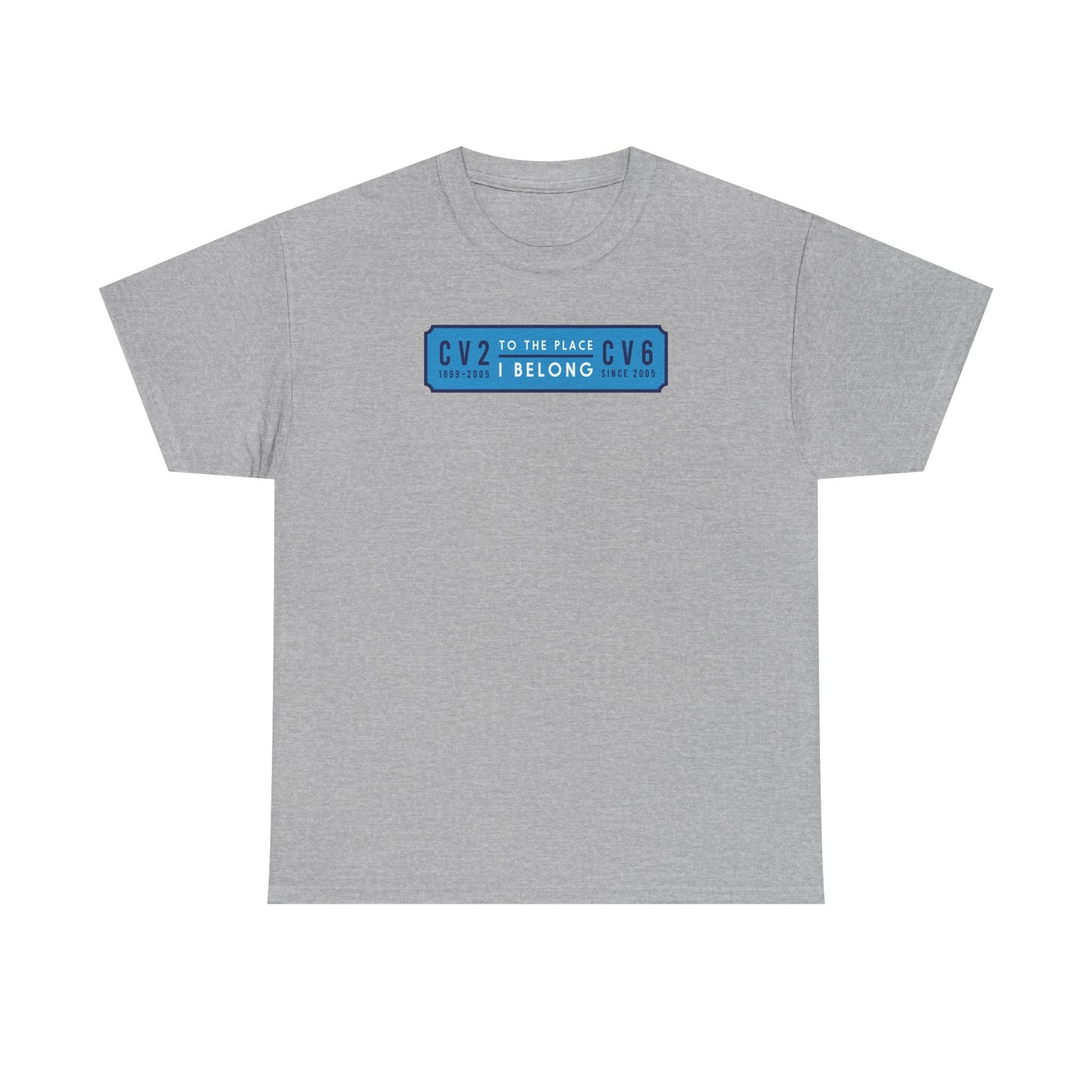 T shirt with sky blue badge (CV2-CV6)