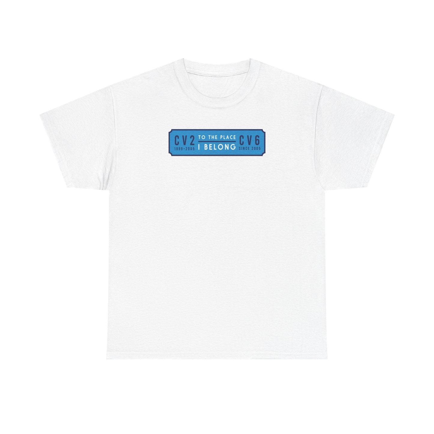T shirt with sky blue badge (CV2-CV6)