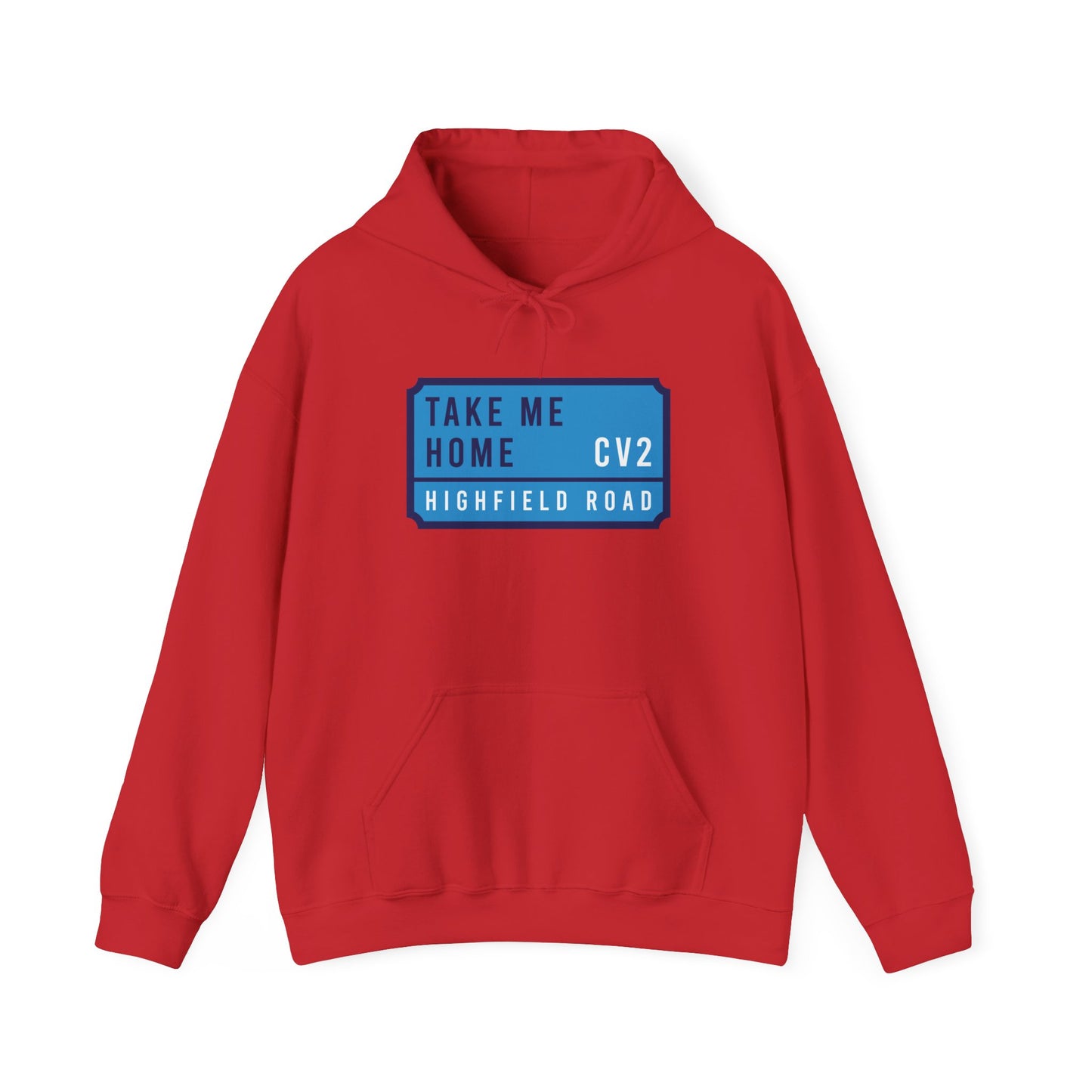 Hooded sweatshirt with sky blue badge (CV2)
