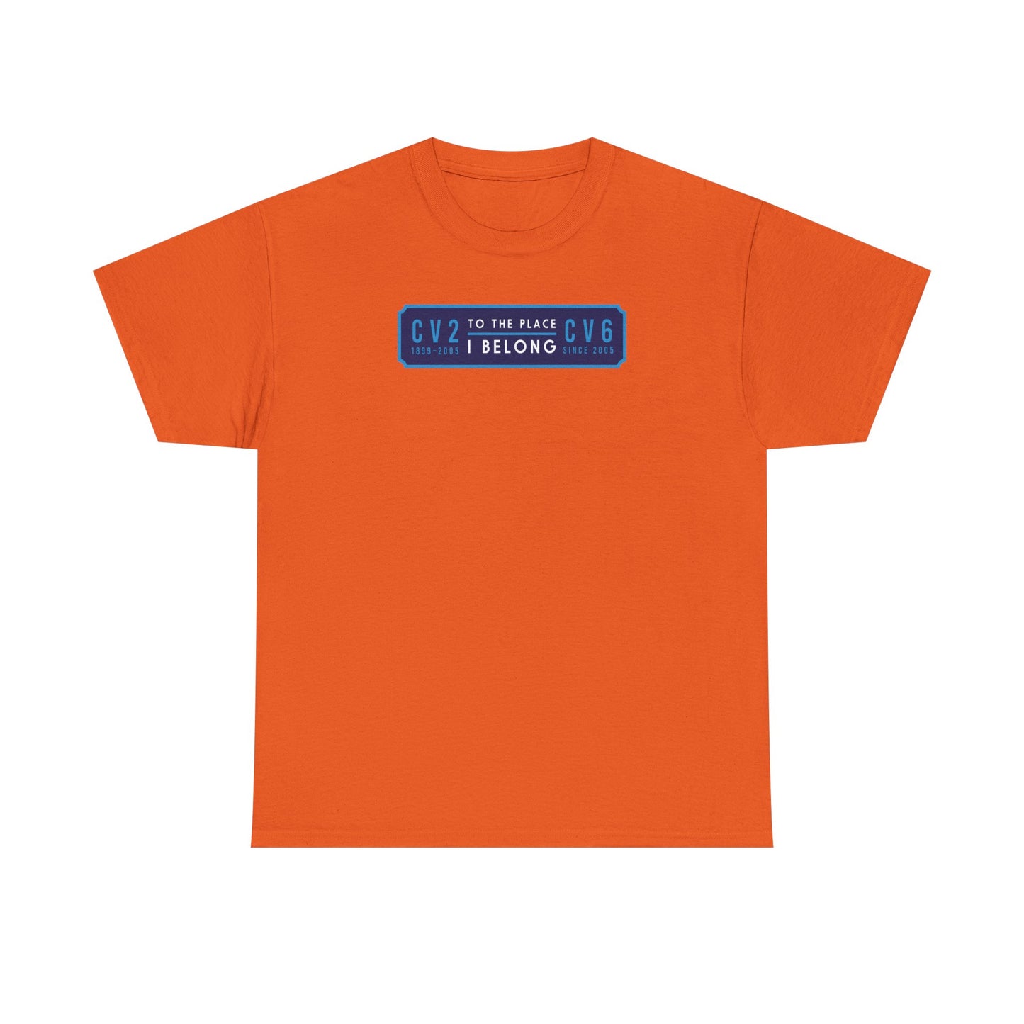 T shirt with navy blue badge (CV2-CV6)