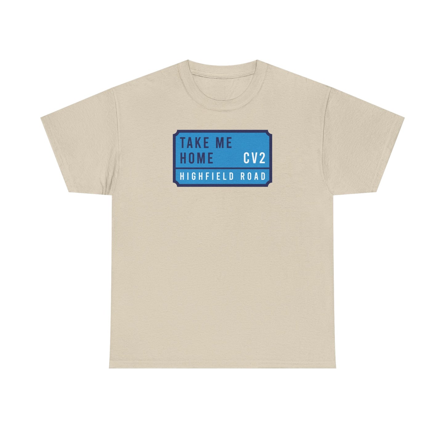 T-shirt with sky blue badge (CV2)