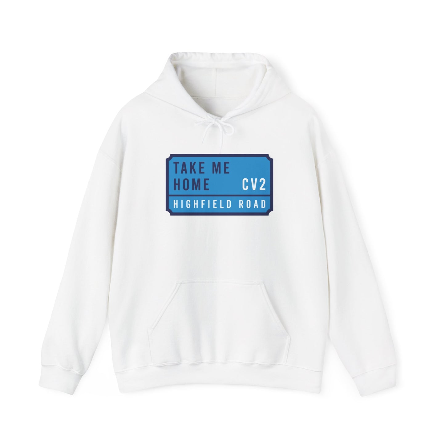 Hooded sweatshirt with sky blue badge (CV2)