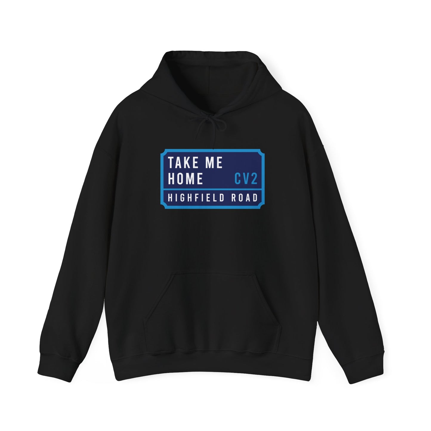 Hooded sweatshirt with navy blue badge (CV2)
