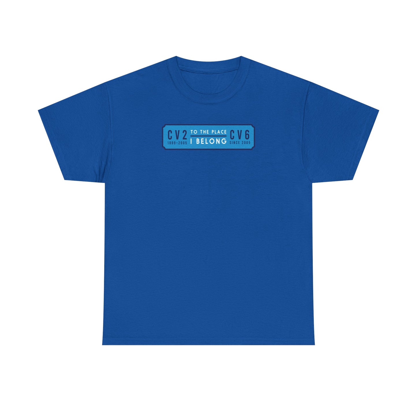 T shirt with sky blue badge (CV2-CV6)