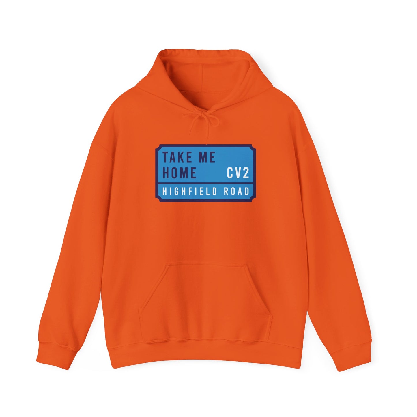 Hooded sweatshirt with sky blue badge (CV2)
