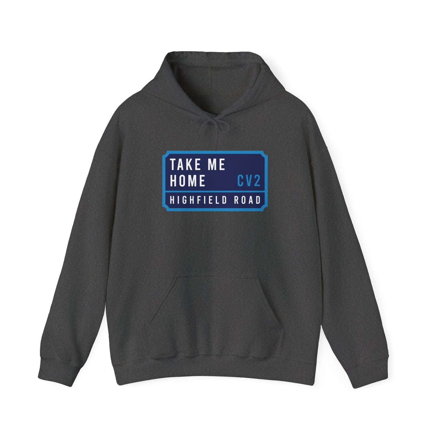 Hooded sweatshirt with navy blue badge (CV2)