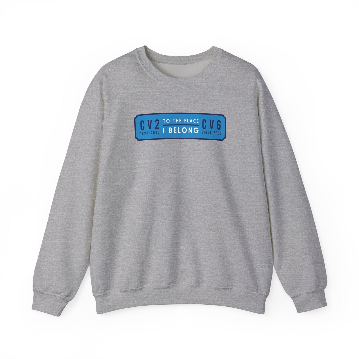 Sweatshirt with sky blue badge (CV2-CV6)
