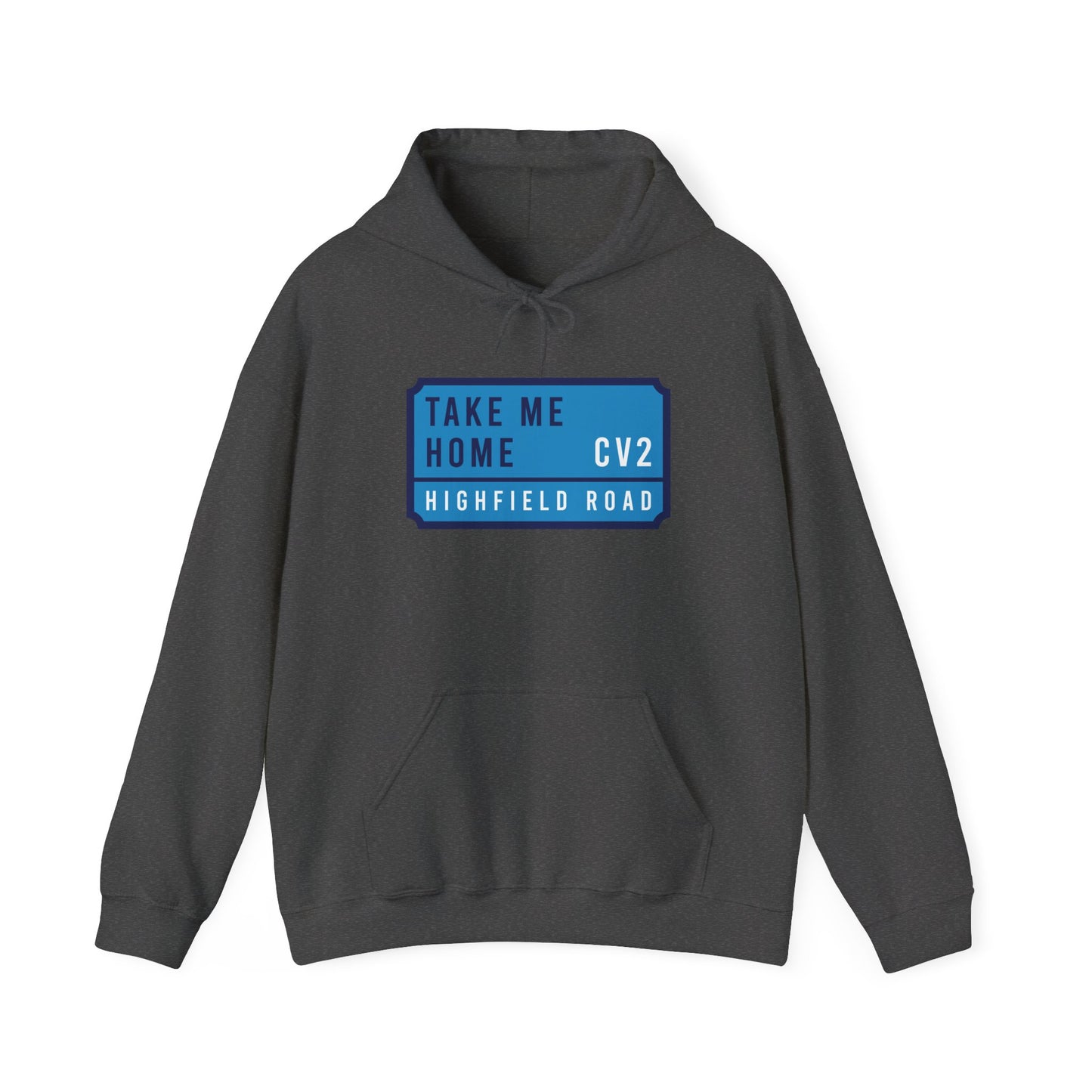 Hooded sweatshirt with sky blue badge (CV2)