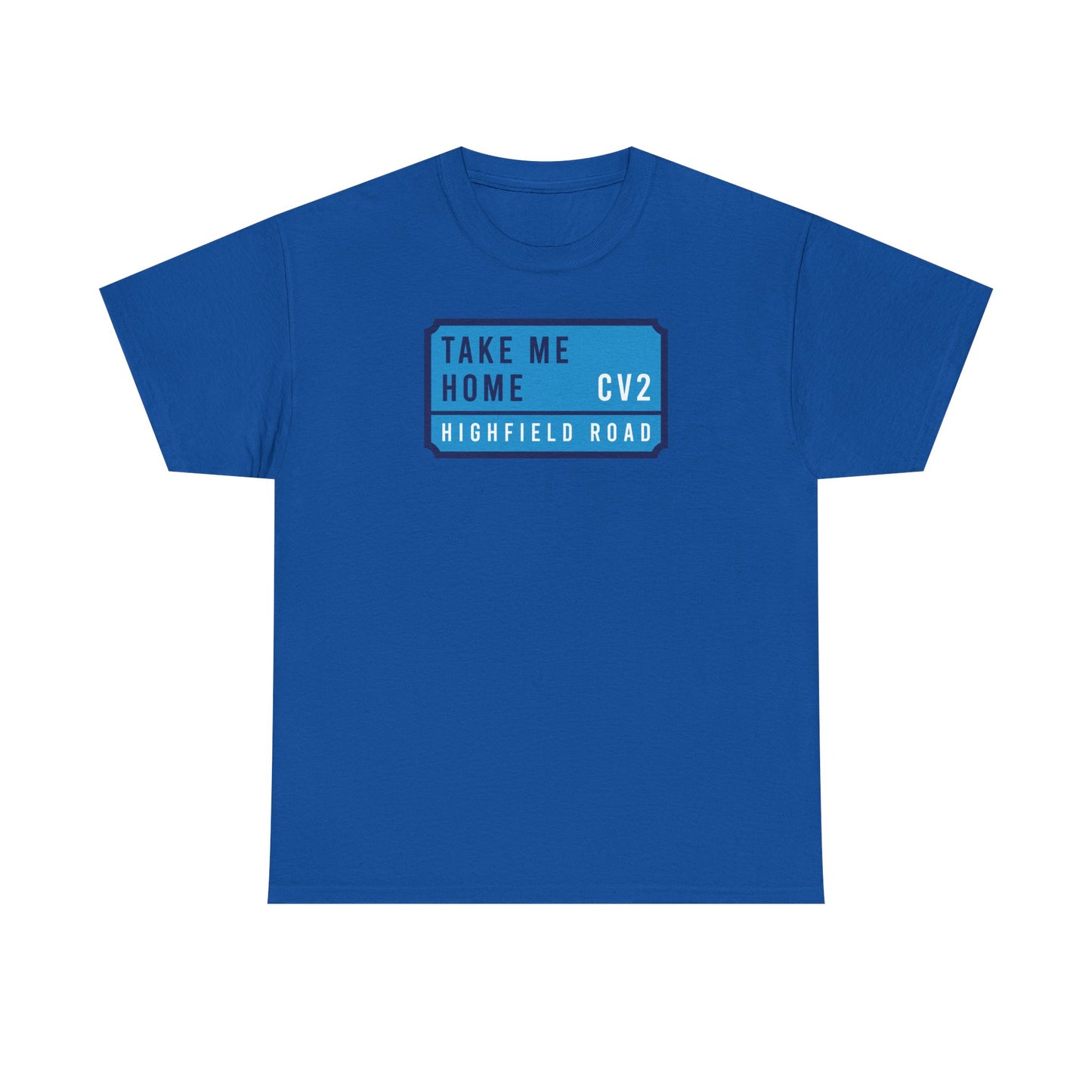 T-shirt with sky blue badge (CV2)