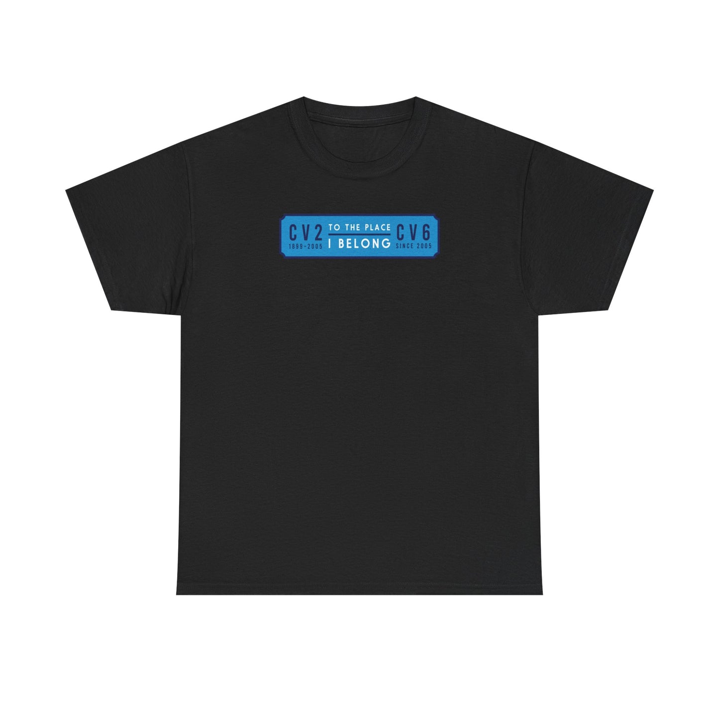 T shirt with sky blue badge (CV2-CV6)