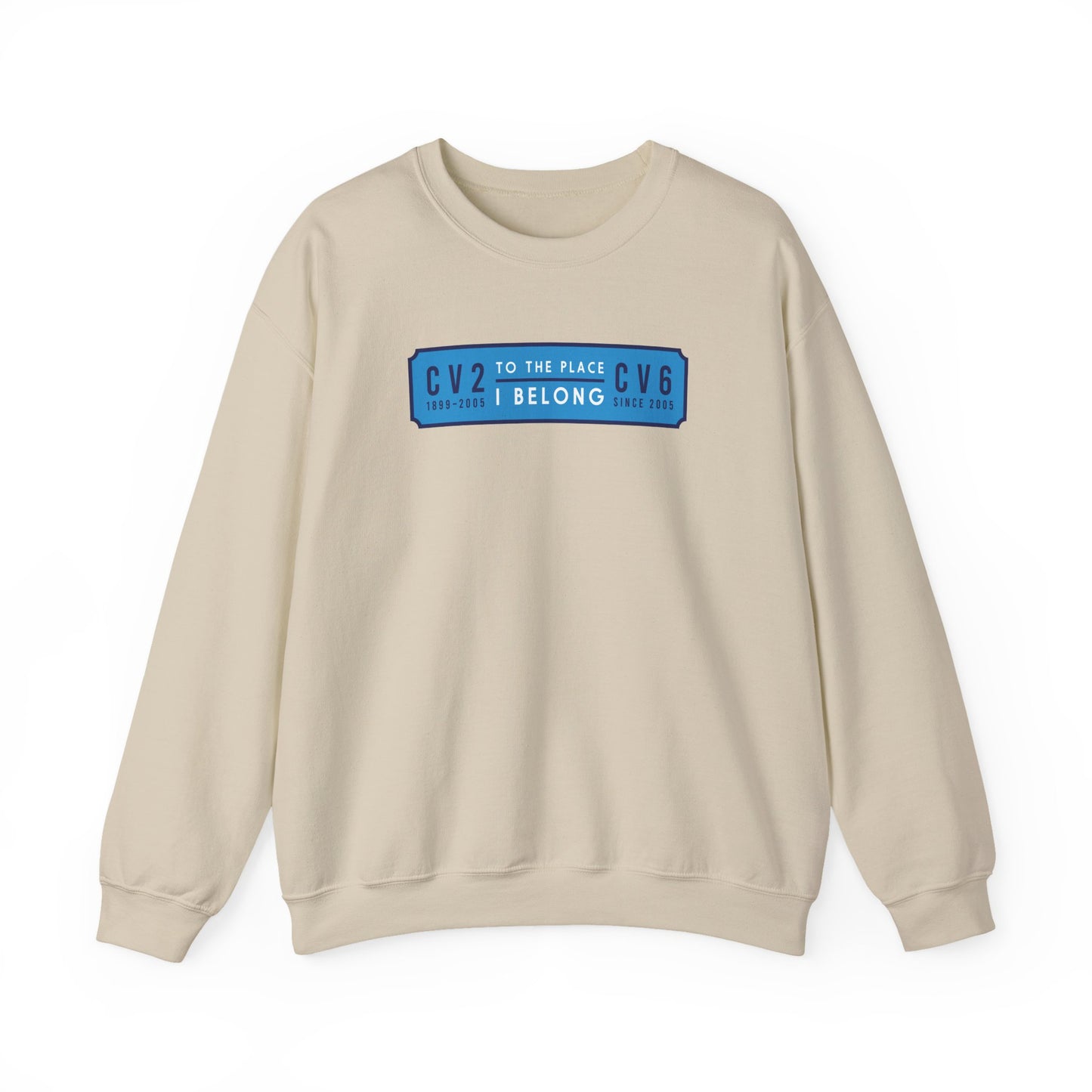 Sweatshirt with sky blue badge (CV2-CV6)