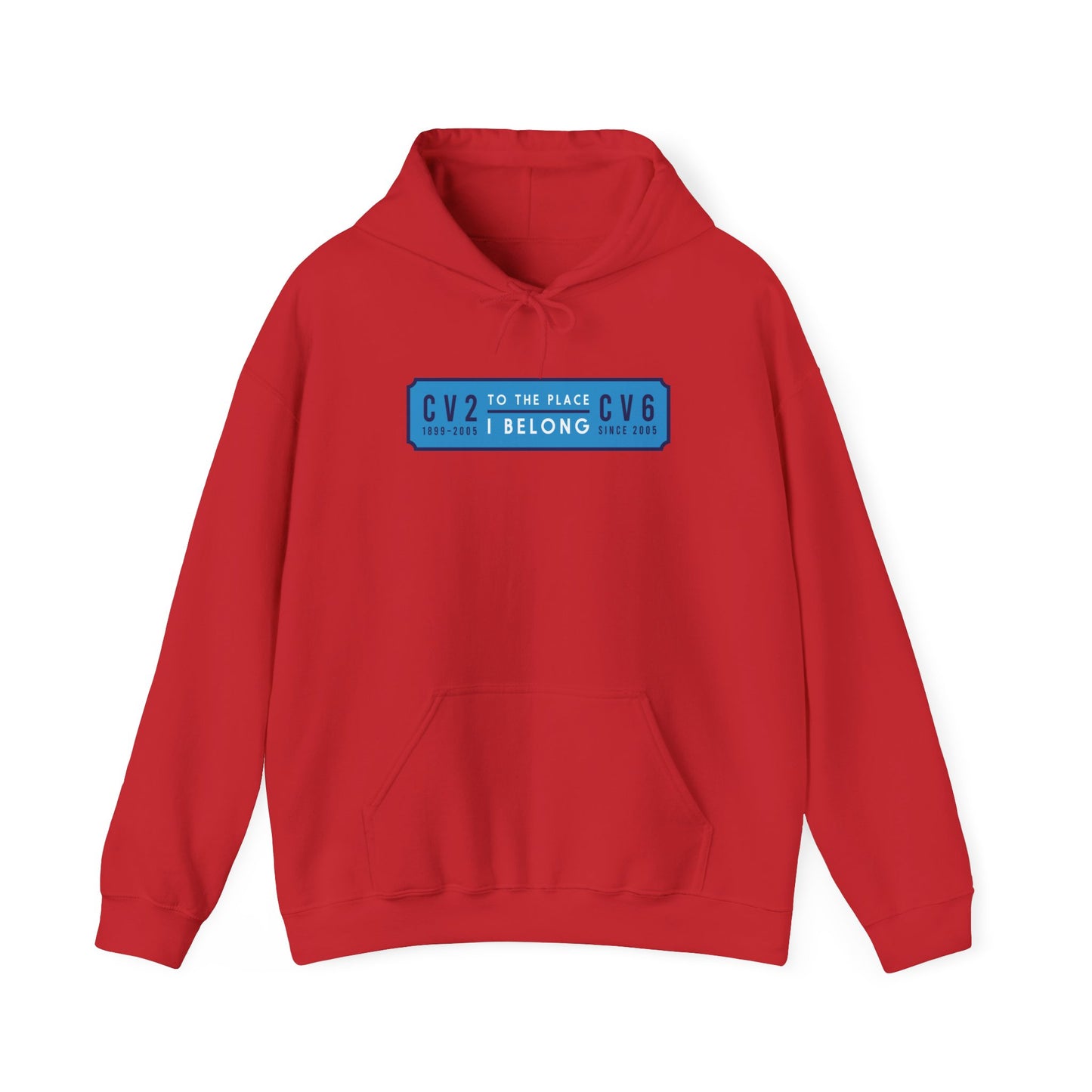 Hooded sweatshirt with sky blue badge (CV2-CV6)