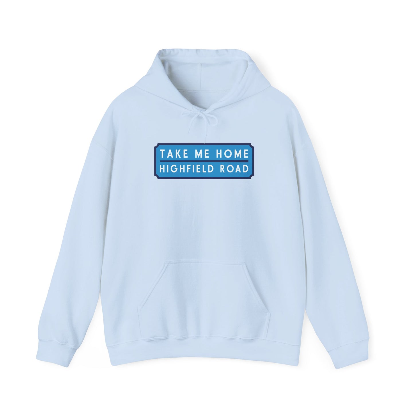 Hooded sweatshirt with sky blue long badge (CV2)