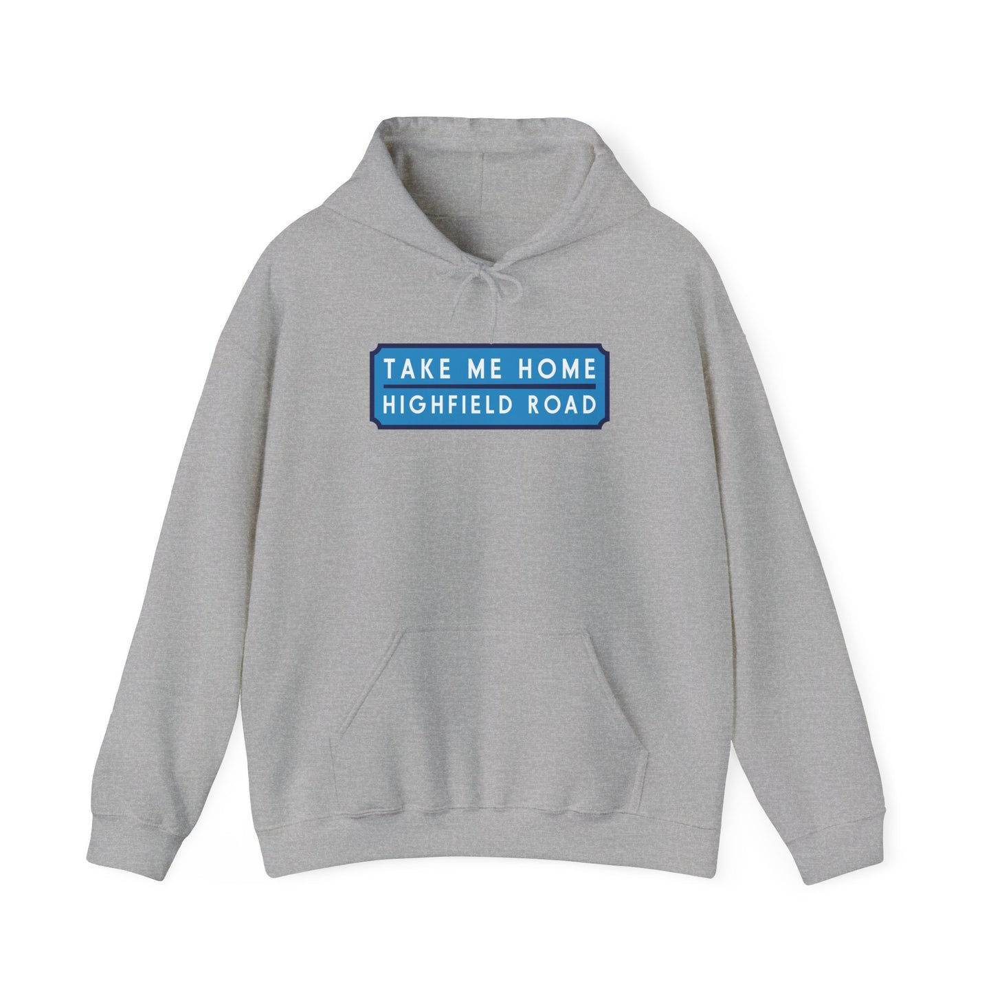 Hooded sweatshirt with sky blue long badge (CV2)
