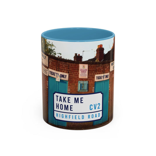 West Terrace mug with white badge (CV2)