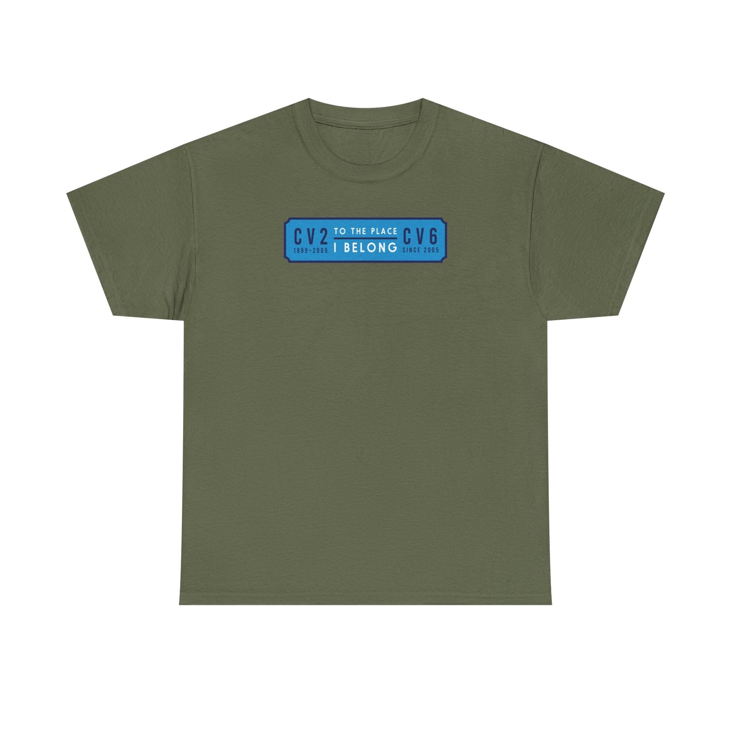 T shirt with sky blue badge (CV2-CV6)