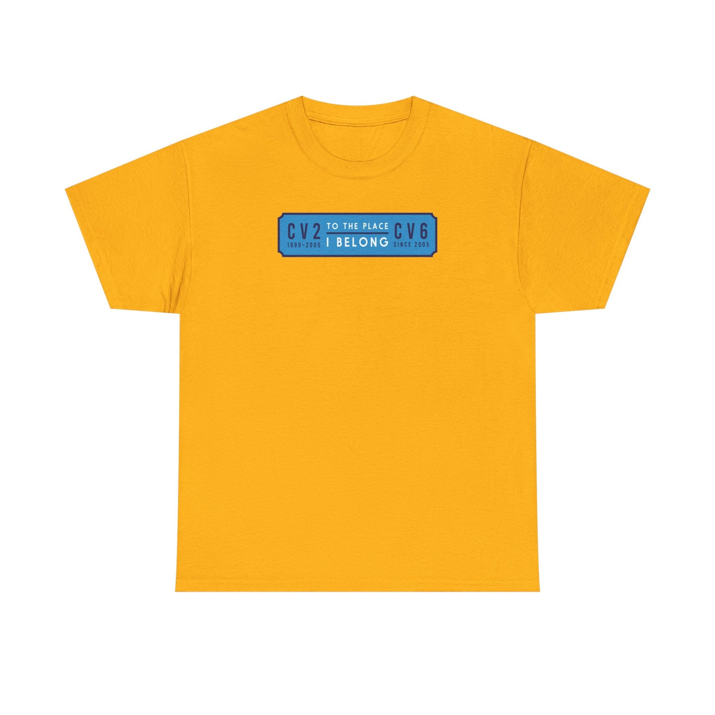 T shirt with sky blue badge (CV2-CV6)