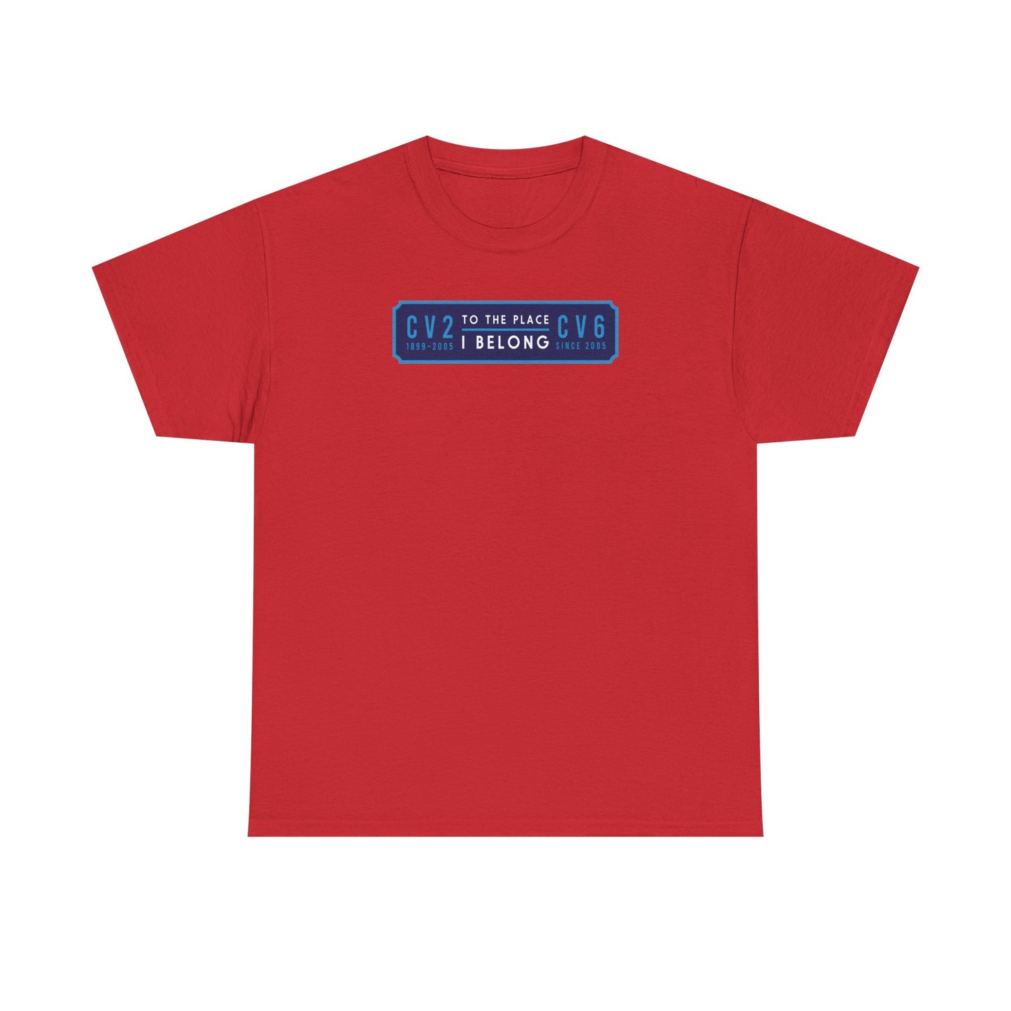 T shirt with navy blue badge (CV2-CV6)