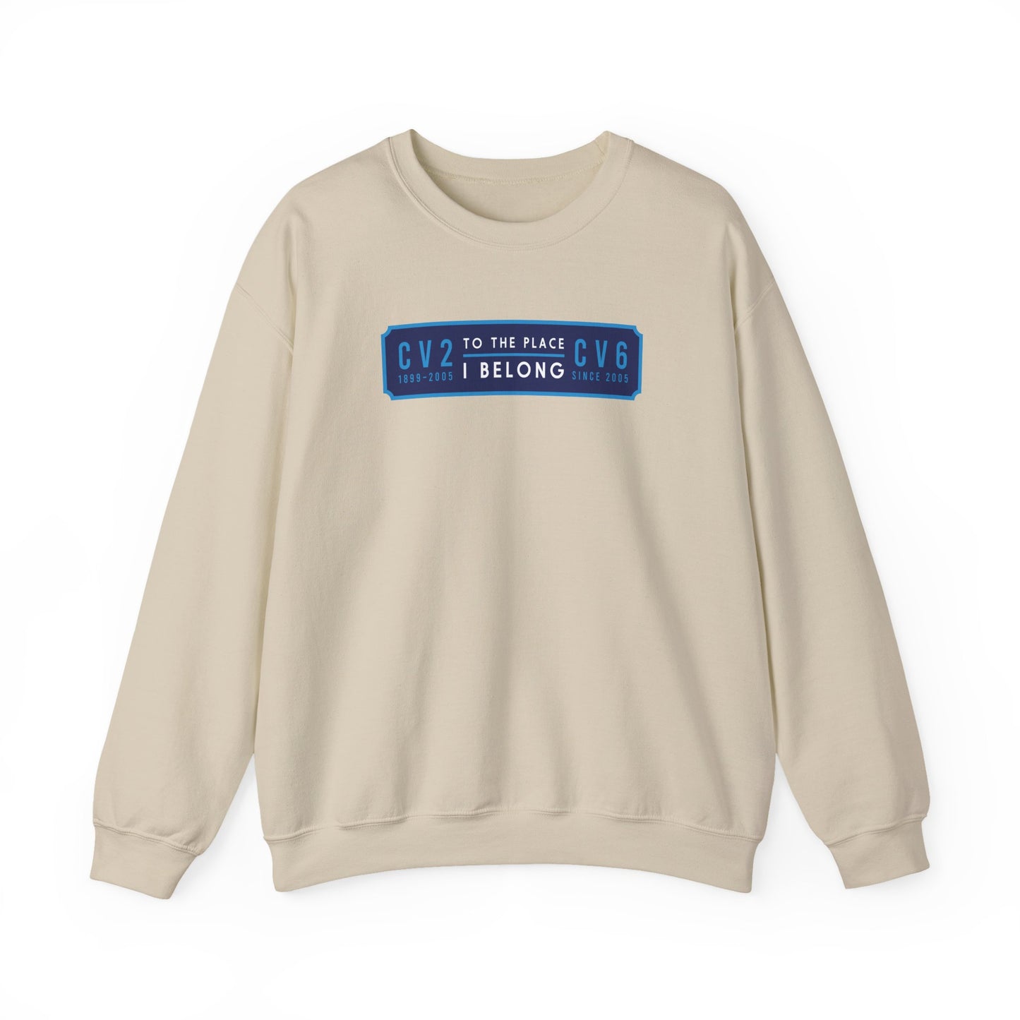 Sweatshirt with navy blue badge (CV2-CV6)