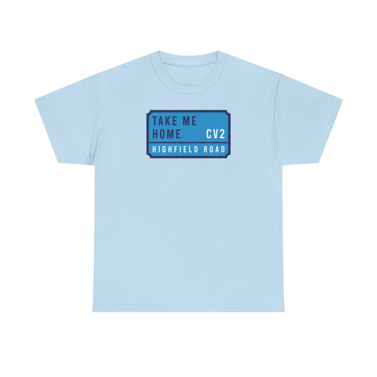 T-shirt with sky blue badge (CV2)