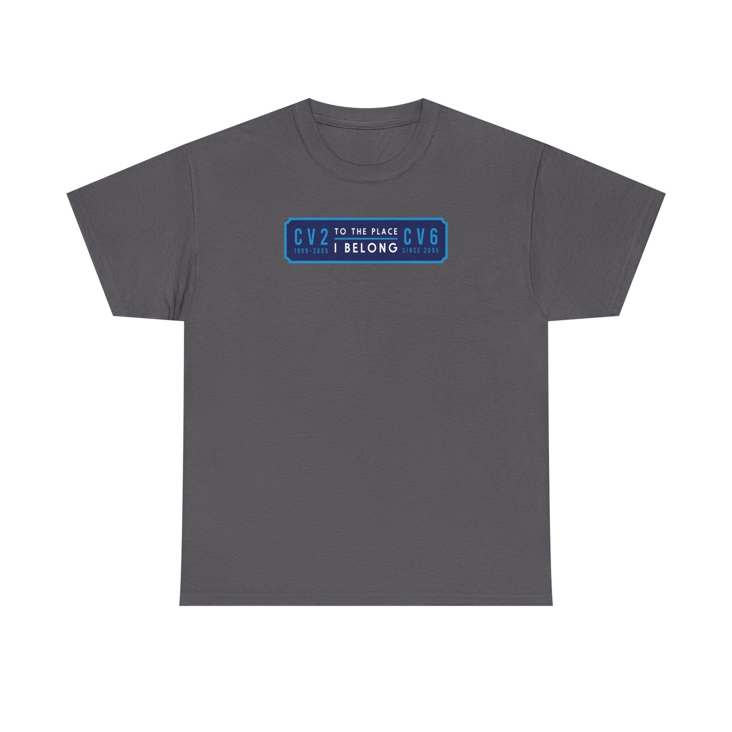 T shirt with navy blue badge (CV2-CV6)