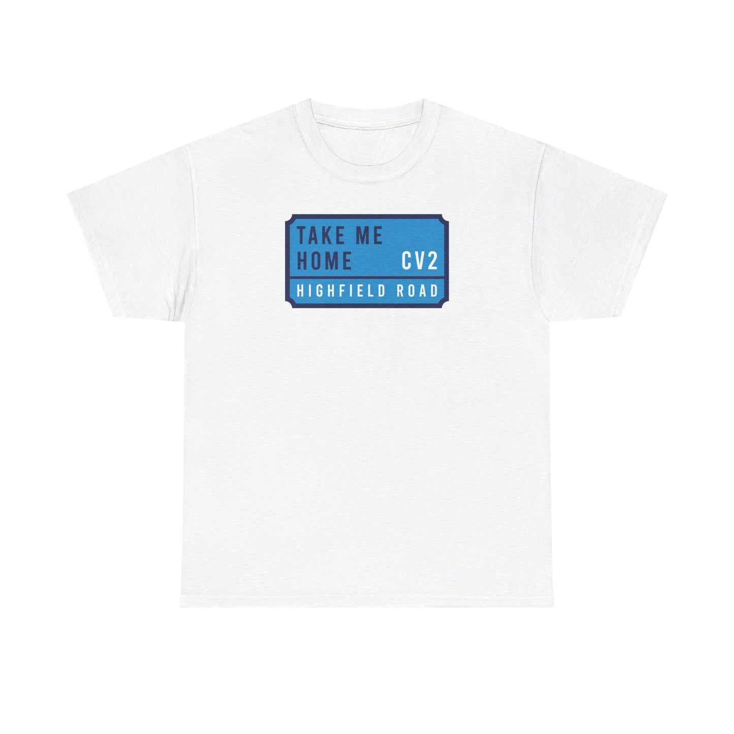 T-shirt with sky blue badge (CV2)