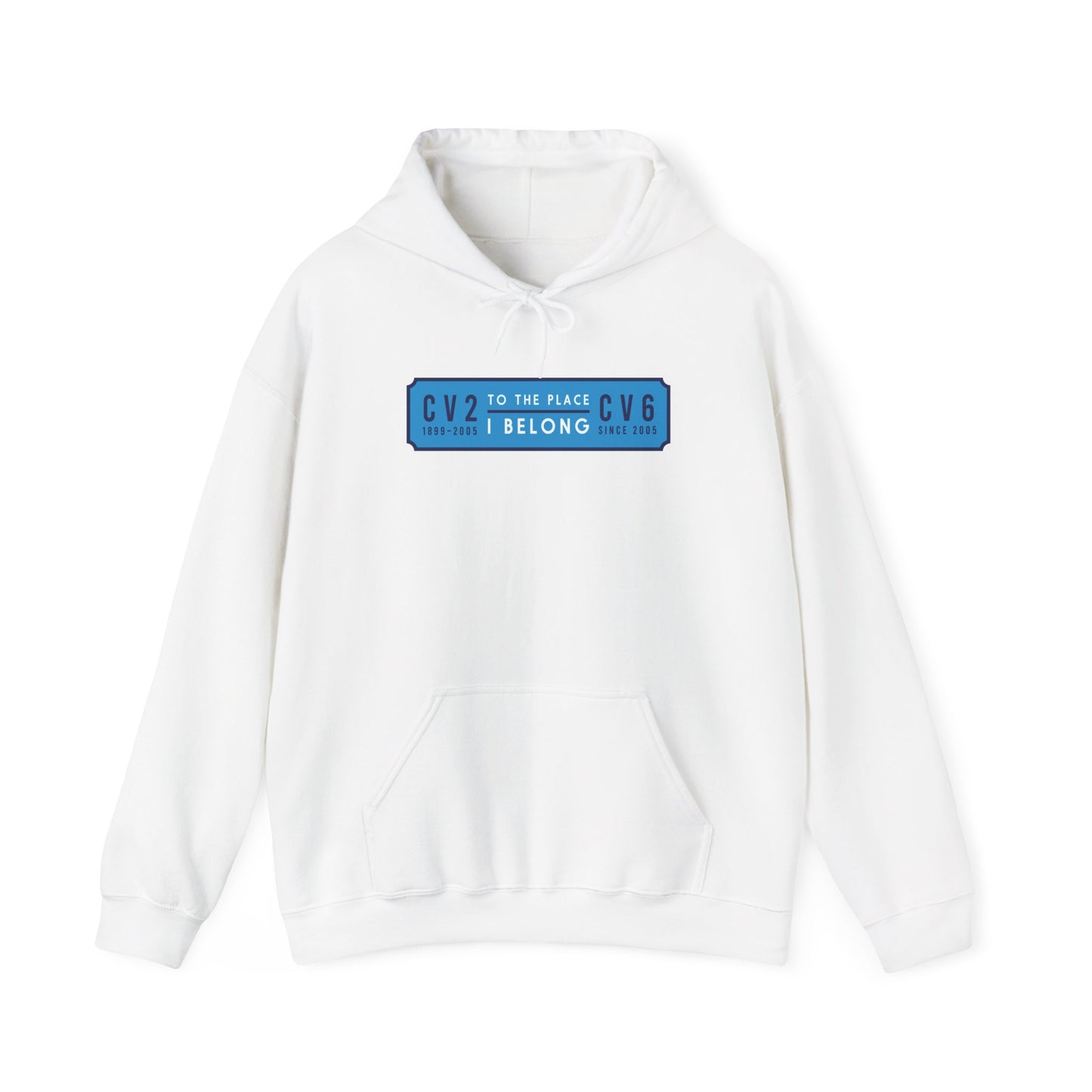 Hooded sweatshirt with sky blue badge (CV2-CV6)
