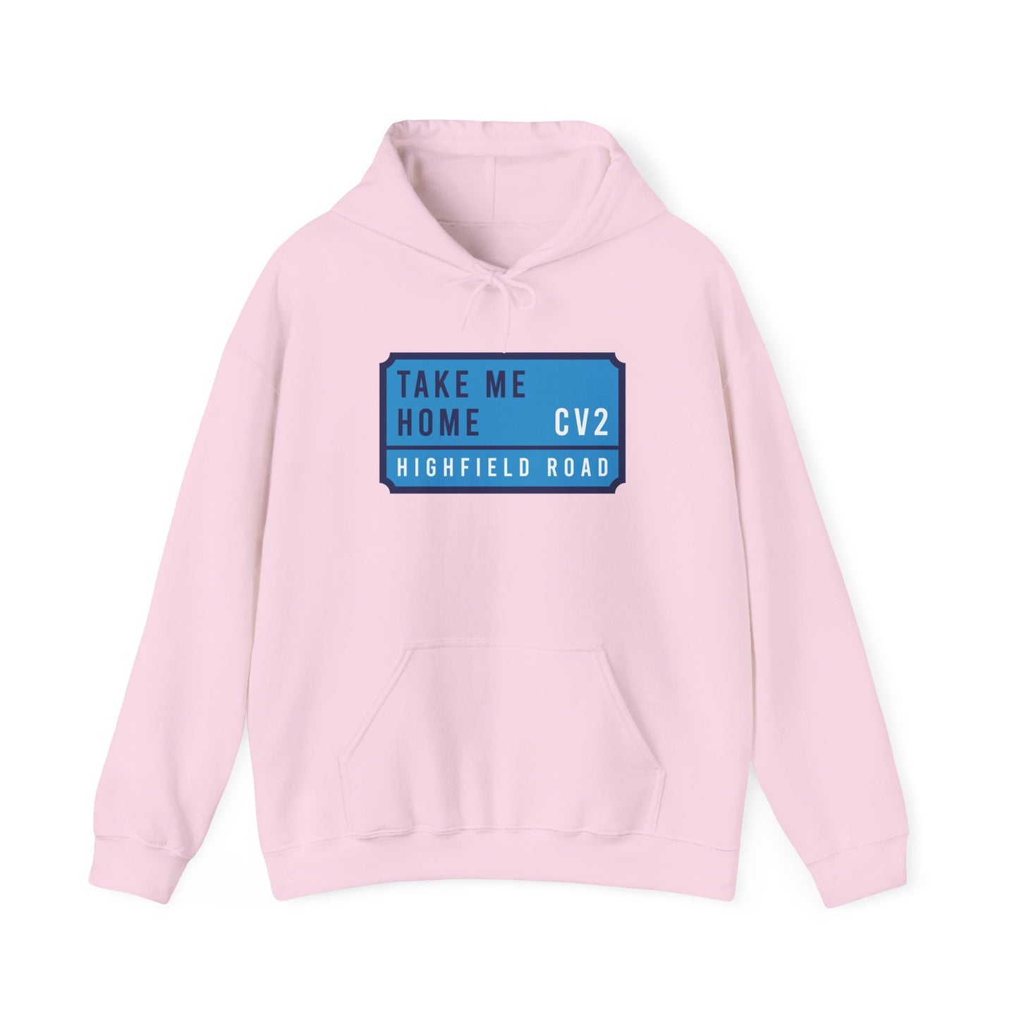 Hooded sweatshirt with sky blue badge (CV2)