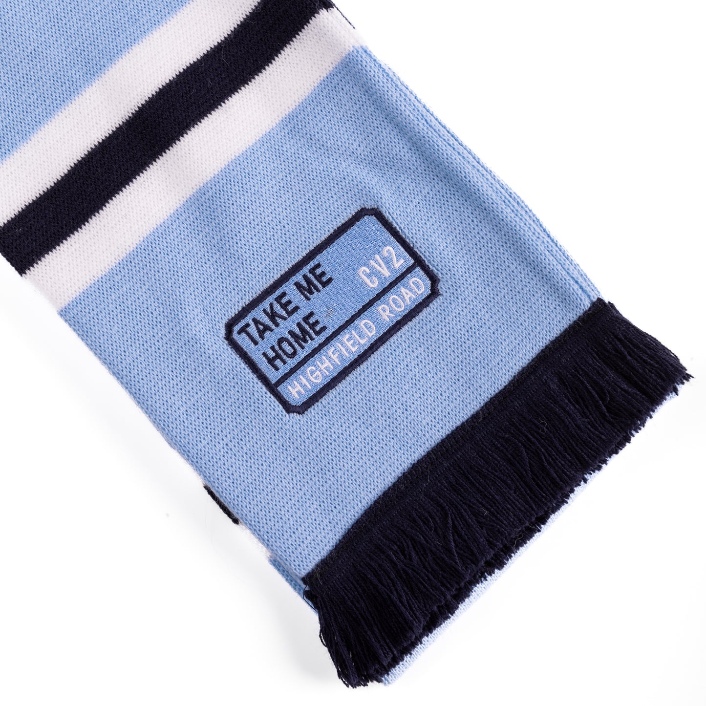 Sky blue scarf with sky blue embroidered badge (CV2)