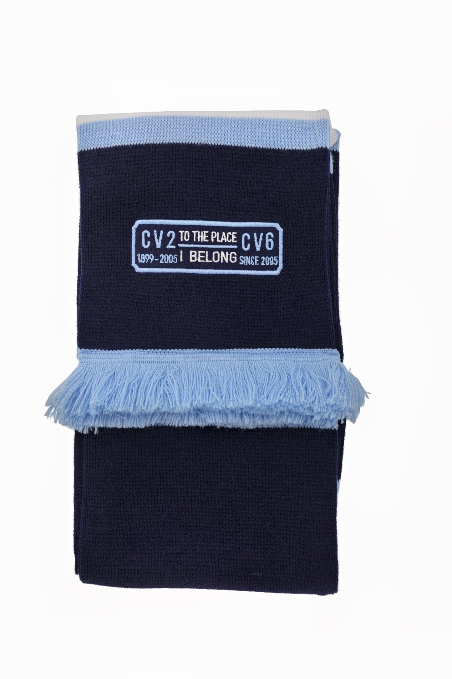 Navy blue edition scarf with navy blue embroidered badge (CV2-CV6)