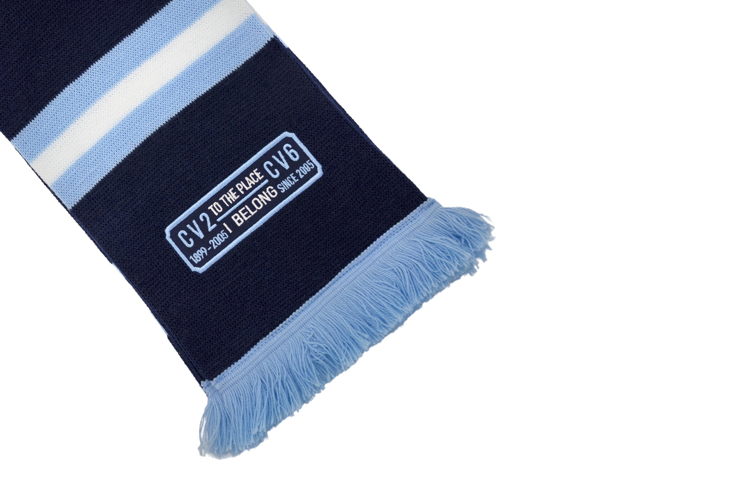 Navy blue edition scarf with navy blue embroidered badge (CV2-CV6)