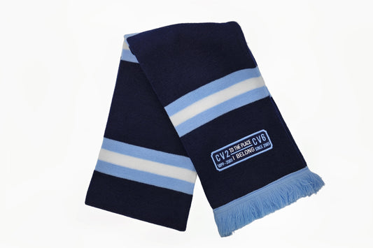 Navy blue edition scarf with navy blue embroidered badge (CV2-CV6)