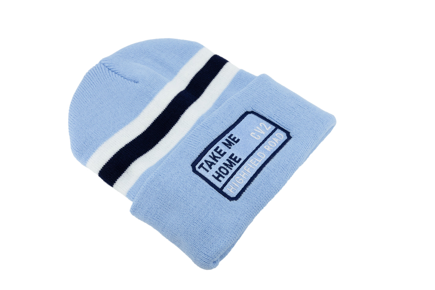 Sky blue hat with sky blue embroidered badge (CV2)
