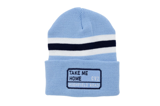 Sky blue hat with sky blue embroidered badge (CV2)