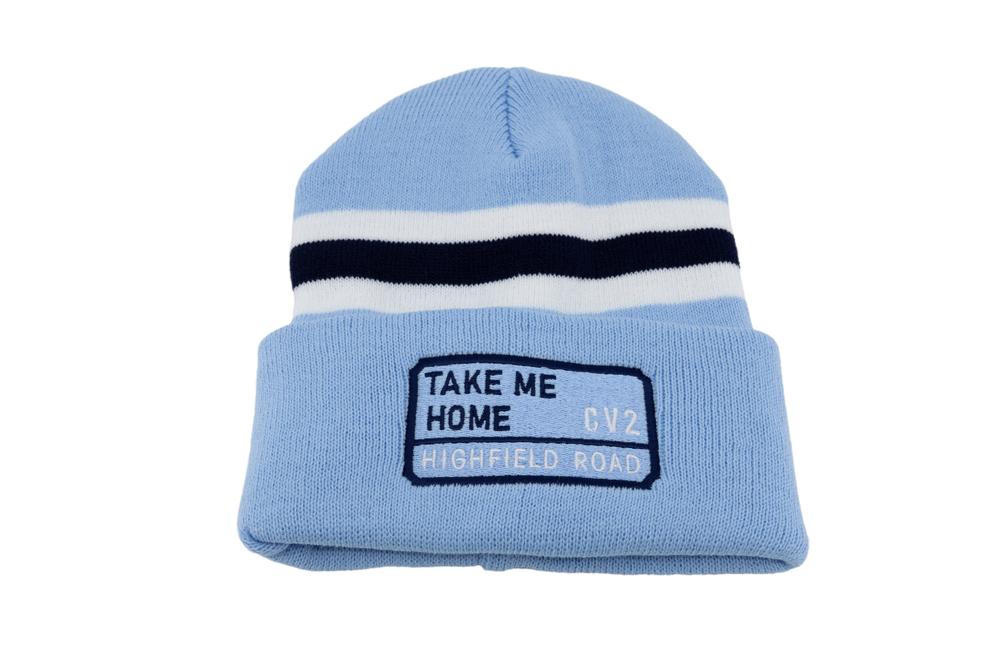 Sky blue hat with sky blue embroidered badge (CV2)